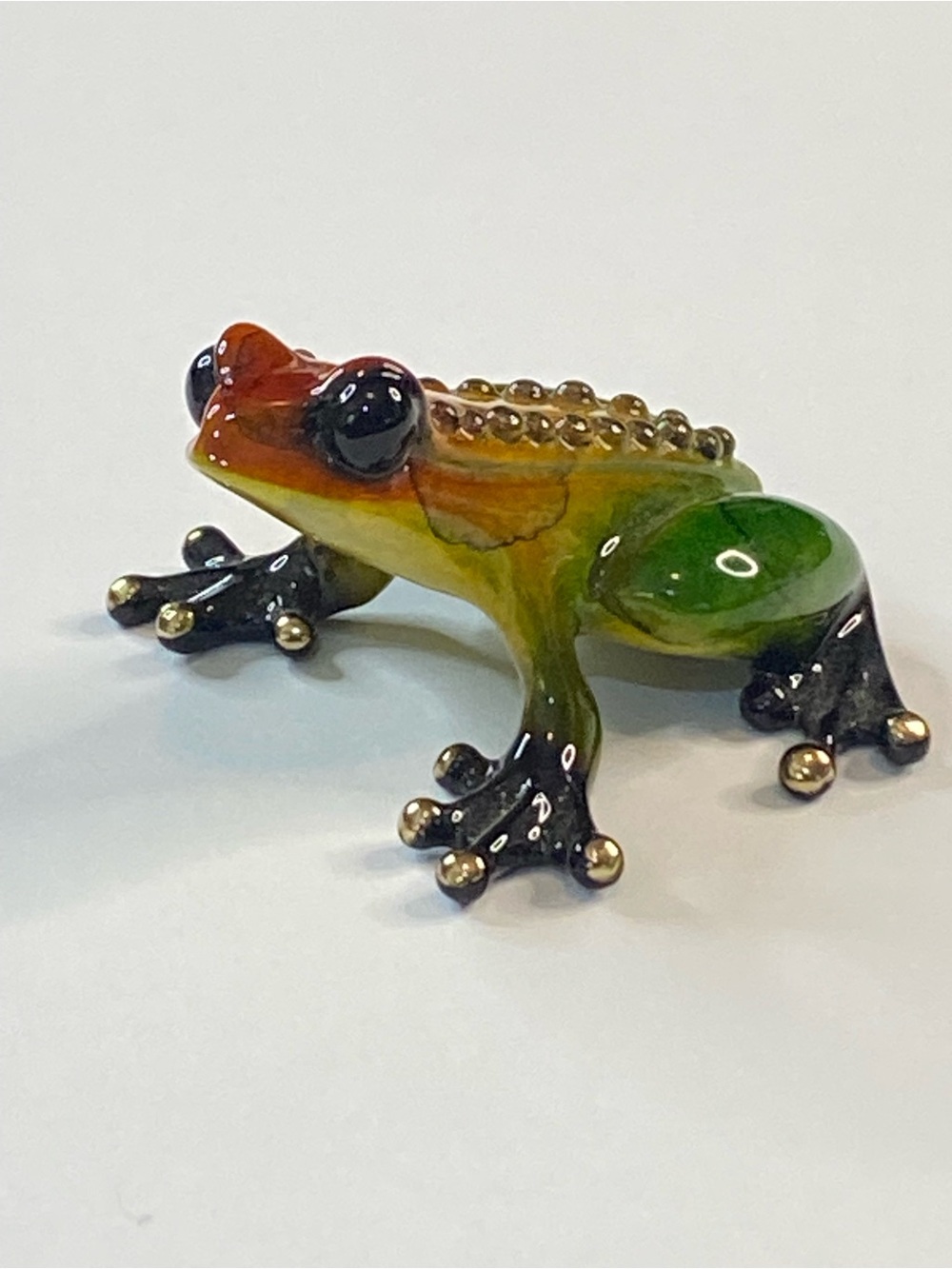 Tim Cotterill Frogman "MEADOW"  1  3/4" Signed Bronze Frog Sculpture 2399/5000